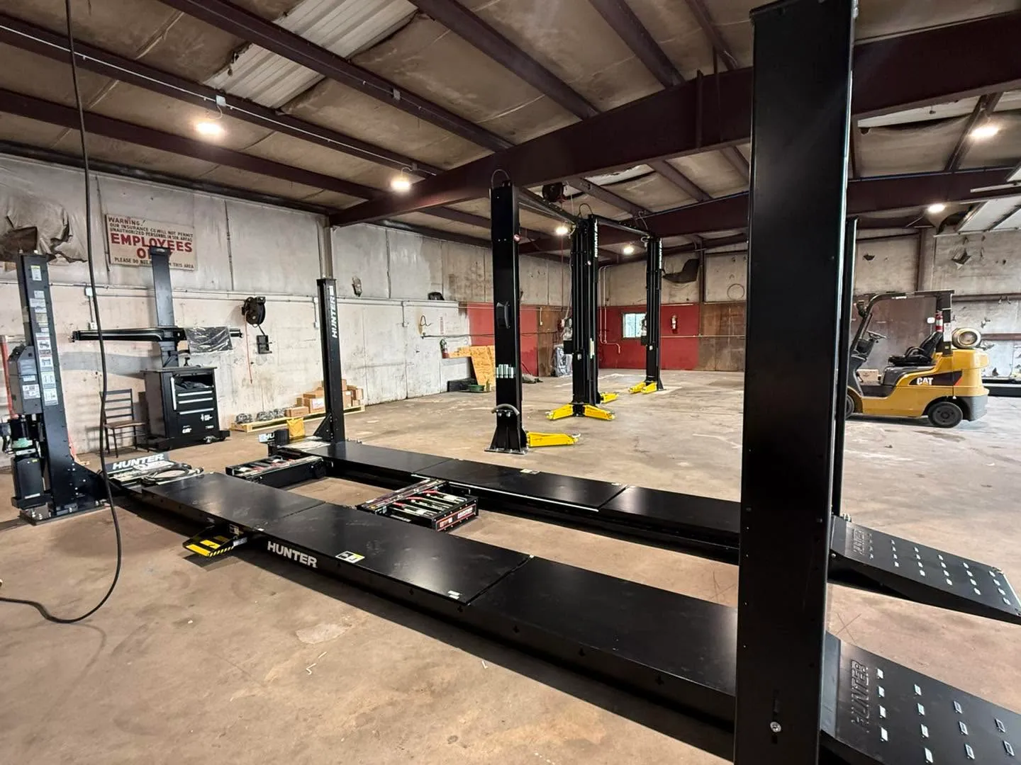 Work underway in the shop bay